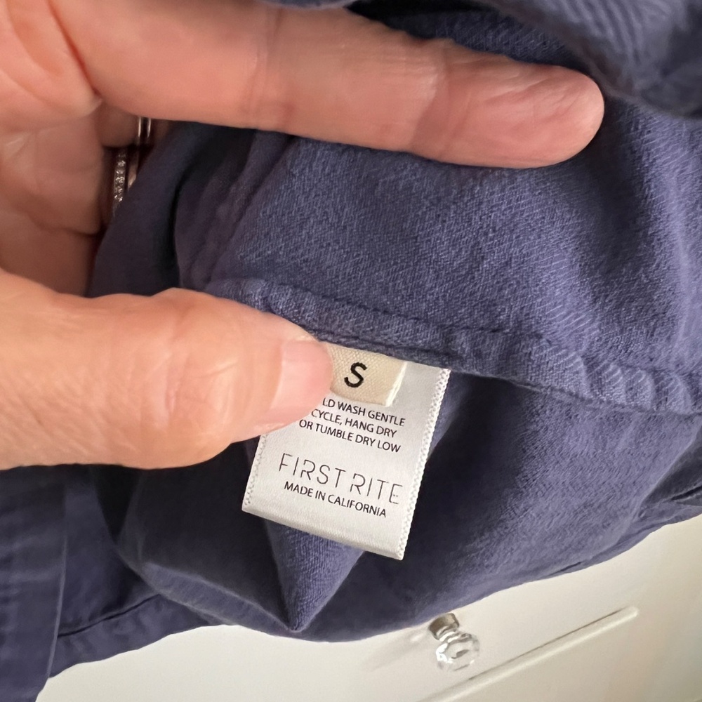 First Rite Twill Work Jacket French Blue Utility Chore Coat Small - Picture 10 of 10